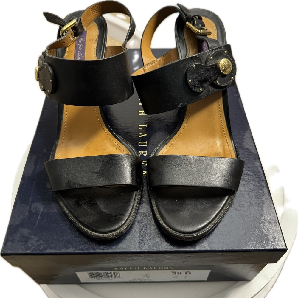 Purple Label Ralph Lauren Leather Sandals sz 39